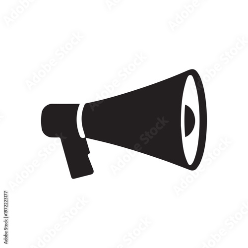 Minimal Megaphone Loudspeaker Icon Silhouette