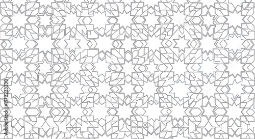 Geometric Pattern of Interconnected Shapes.