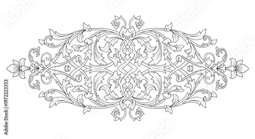 Intricate Ornate Decorative Design Element 2.