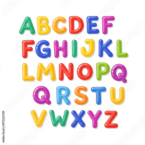 Multicolored Alphabet Letters in Plastic 5.