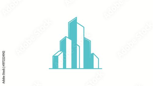 Modern Architectural Illustration of a City Skyline in Blue Color. Free Download Modern Architectural Illustration of a City Skyline in Blue Color. - GFXLoad
