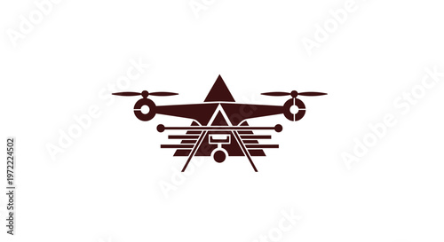 Modern Drone Silhouette - Aerial Technology and Innovation Concept.