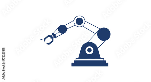 Robotic Arm Illustration - Modern Industrial Automation Technology.