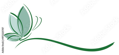 A symbol of the flying stylized butterfly.