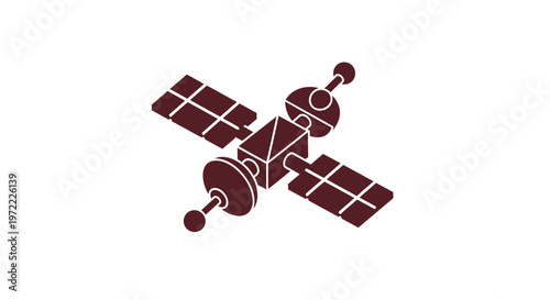 Modern Satellite Illustration - Spacecraft in Earth Orbit, Technology Concept.