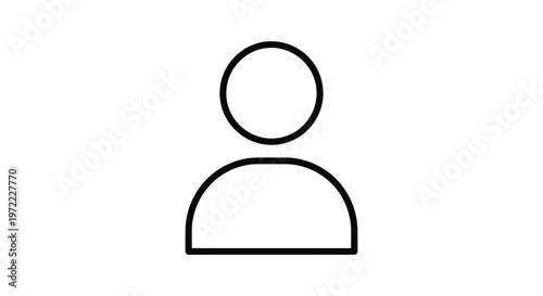 Simple Outline of a Person Representing Human Iconography.