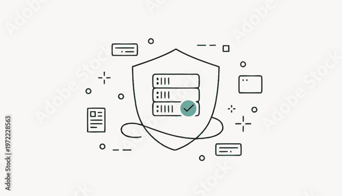 Secure Data Server Shielded by Digital Protection and Encryption.
