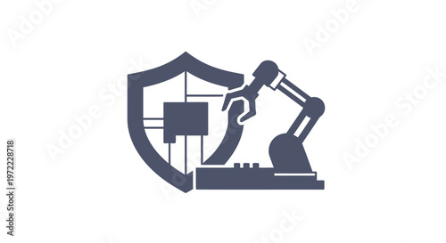Robotic Arm Shielding Circuit Board - Secure Industrial Automation Concept.