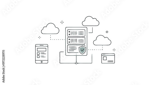 Secure Data Server with Cloud Connection and Mobile Access.