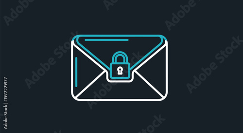 Secure Email Communication - Encrypted Envelope with Lock Icon.