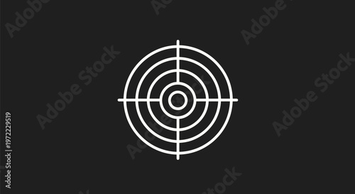 Precise White Target on Black Background for Accuracy and Focus.