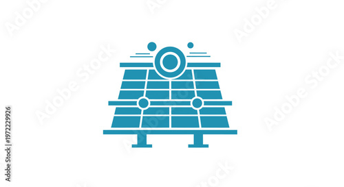 Modern Solar Panel Icon for Renewable Energy and Sustainability.
