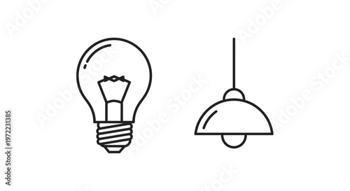 Light Bulb and Pendant Lamp.