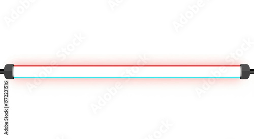 Modern LED Light Tube Closeup.