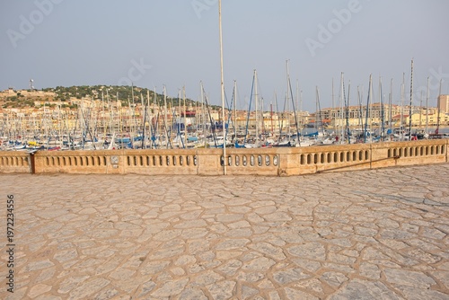 The port of Sète in southern France in the morning light