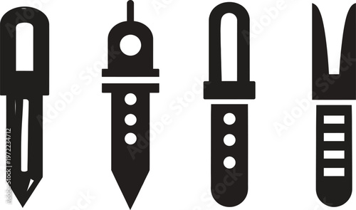 Kitchen organization icon featuring a knife block for culinary prep tools
