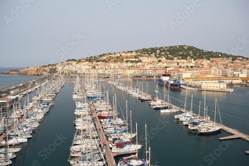 The port of Sète in southern France in the morning light