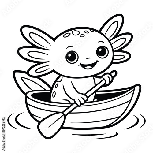 A cartoon octopus wearing a chef's hat and holding a tray isolated on white background, Vector