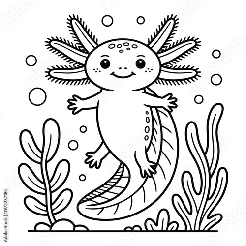 A cheerful cartoon chicken enjoying a peaceful moment in a garden isolated on white background, Vector