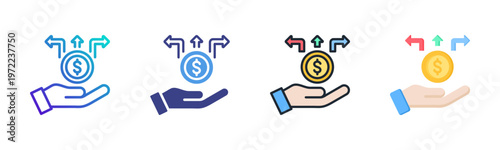 Expense Icon Set Vector Collection Isolated In Black And White