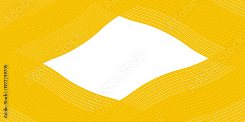 Yellow instant noodle, pasta and spaghetti texture with geometric wavy lines. Ramen, pasta vector pattern. Background abstract food illustration