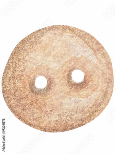 Hand drawn watercolor knitting and sewing elements set. A ball of yarn, crochet, thread, handcraft supplies, sewing, embroidering. Handmade and hobby supplies in blue, beige and pink colors. Vintage