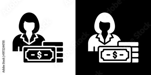 Investor Icon Set Vector Collection Isolated In Black And White