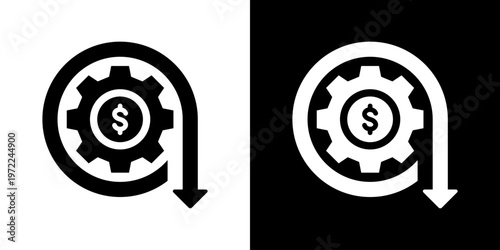 Cost Effective Icon Set Vector Collection Isolated In Black And White
