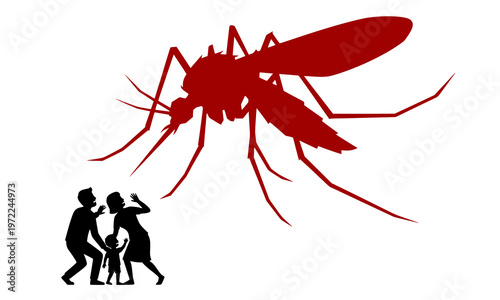 Malaria Danger Awareness Silhouette Image