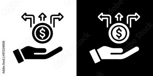 Expense Icon Set Vector Collection Isolated In Black And White