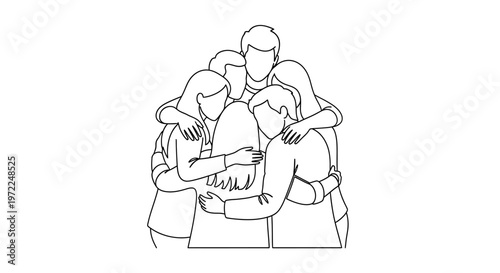 Teamwork, business team, group support, unity concept, vector illustration isolated on White Background