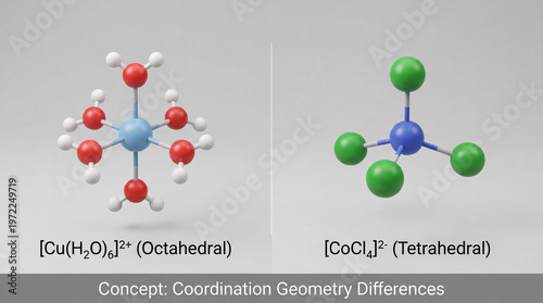 Exploring the elegant octahedral and tetrahedral structures of metal coordination complexes