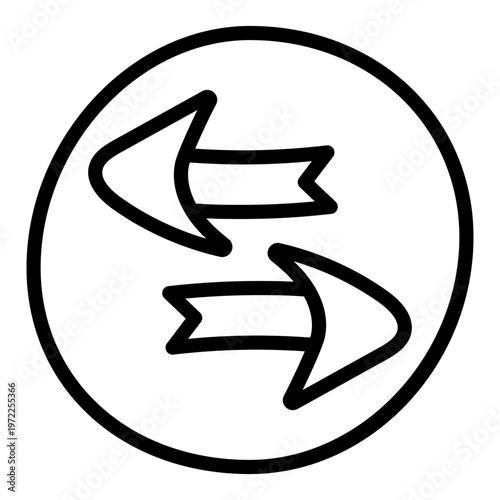 Perfect design icon of opposite direction arrows