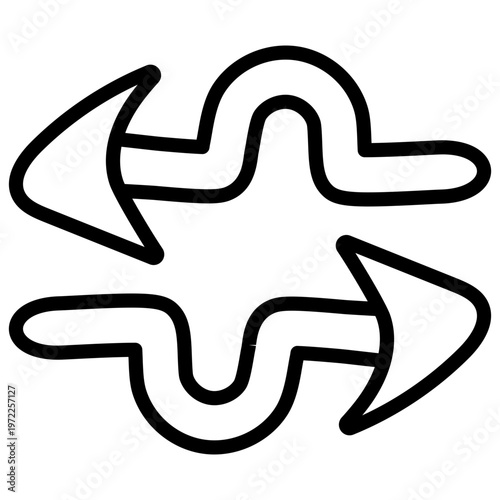Perfect design icon of opposite direction arrows