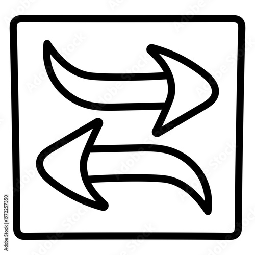 Perfect design icon of opposite direction arrows