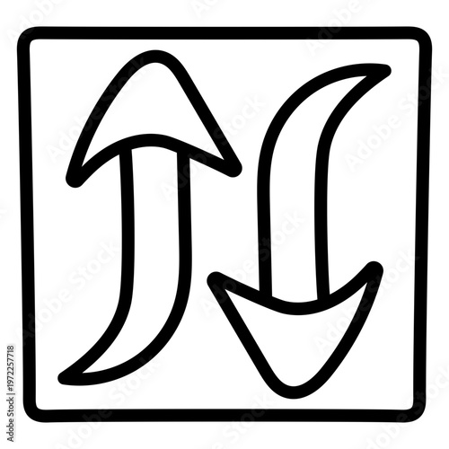 Perfect design icon of opposite direction arrows