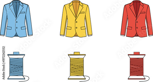 Set of Clothing Design Icons Featuring Dresses and Shorts with Rulers for Fashion, Tailoring, and Clothing Measurement Graphics