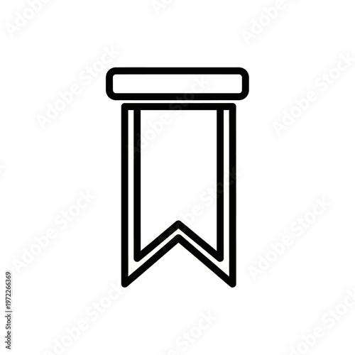 Black and white pennant flag icon.