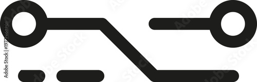 Фотография Callout line connector leader arrow icon minimal circuit symbol bold digital gra