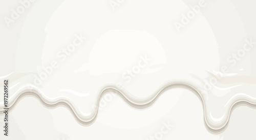 Smooth white liquid flowing across surface.