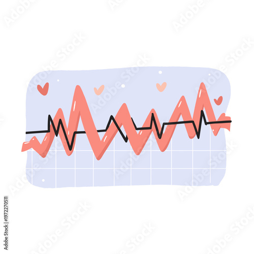 Minimalist Vector Graph of Seismic Earthquake Waves