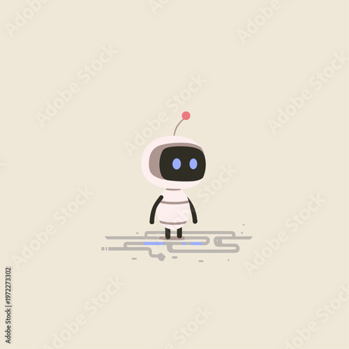 Robotic Ant Navigating a Glowing Circuit Maze Pathway