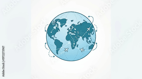 The globe showcases a map with stars orbiting around it freely.