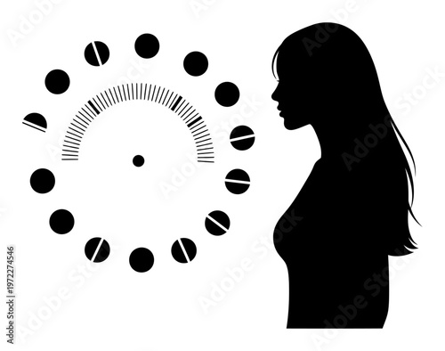 Menstrual Cycle Tracker - Minimalist Vector Illustration