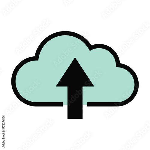 Cloud upload data storage icon