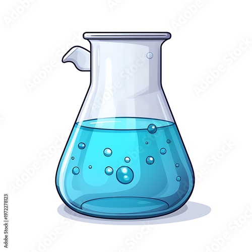 Scientific Glassware Cartoon Vector Illustration