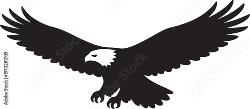 silhouette American Wildlife Animals Vector Illustration Set Bear Eagle Deer Bison Wolf Collection silhouette