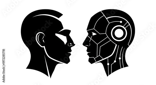 Two men shaking hands in a business meeting illustration