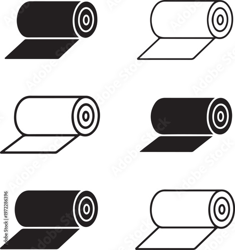 Variations of tape rolls displayed in different colors and orientations