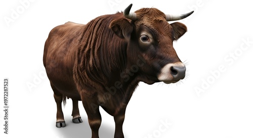 Brown bull, cattle, livestock, animal, farm